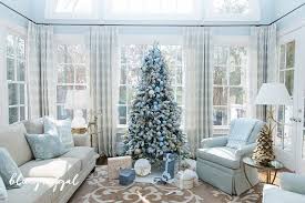 Lewis & irene christmas glow stocking 35.5 panel glow in the dark blue. Blue Christmas Decorating Ideas A Tour Of Our Home