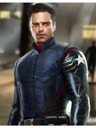 These two first met onscreen as enemies in 2014's captain america: The Falcon And The Winter Soldier Bucky Barnes Blue Jacket