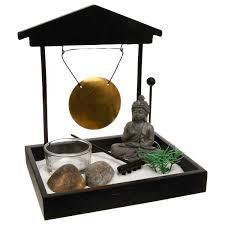 Mini zen garden helps you to relax. Entspannungsset Zen Garten Mit Buddha Figur Und Gong Teelichthalter Schwarz Kaufen Bei Emako Gmbh