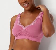 Breezies Lace Seamless Lounge Bra Qvc Com