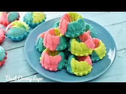 Apam Santan Pelangi Kukus Youtube Kue Pelangi Kue Mangkuk Makanan Manis