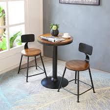 Modern Simple Bar Chair And Table Pu And Iron Art Coffee Shop Luxurious Style High Stool Stool Desk Chair Coffee Shop Tables Coffee Shop Furniture Coffee Table