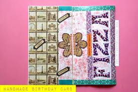 Mark off your starting point and use your trimmer for perfect alignment. Handmade Birthday Card Making In Mixed Media Style