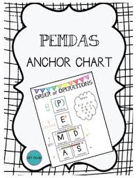 order of operations anchor chart pemdas