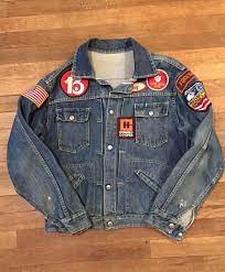 Sale Patched Jean Jacket Mens Small Medium Or Womens Large Etsy Jean Jacket Patches Denim Jacket Patches Jean Jacket