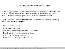 Chief Executive Officer Cover Letter