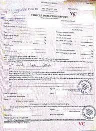 Sample annual vehicle inspection report form. 24 Motor Vehicle Inspection Ntsa