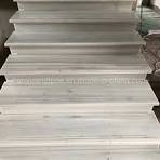 Artificial Marble Pure White Nano Glass 12mm Thickness Stairs