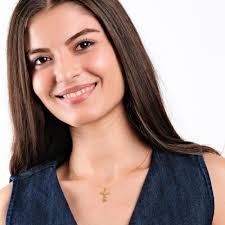 14K Solid Gold Name Necklace, Cross Necklace Women, Personalized Cross  Necklace With Name, Custom Necklace, Gift for Woman