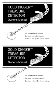 The gold digger also includes headphones, which the bounty hunter junior doesn't. Bounty Hunter Gold Digger English Manual Manualzz