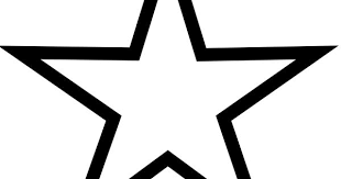 Black And White Outline Number 1 Clipart White Star Vector Clipart Library Free Clipart Images Star Outline Star Clipart Star Template