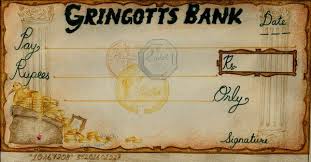 The Gringotts Bank Cheque Heck Yes Harry Potter Cards Happy Birthday Harry Potter Harry Potter Crafts