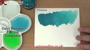 daler rowney fw ink turquoise 145