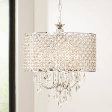 Buy ashford classics lighting white drum shade crystal chandelier pendant light at destination lighting. Von 4 Light Crystal Drum Pendant Crystal Chandelier Dining Room Crystal Chandelier Lighting Chandelier Bedroom