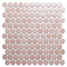 Mosaic factory since 2002, manufactures bespoke tiles catering to small and large projects worldwide. Yoga Penny Porcelain Blush Tiles Ca Pietra