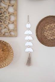 Diy boho basket wall decor. Diy Boho Clay Wall Hanging Homemade Heather