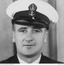 Studio portrait of 14705 Petty Officer Telegraphist (PO Tel) Roderic Bell  Abernethy, HMAS Sydney ...