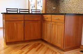 natural cherry shaker kitchen