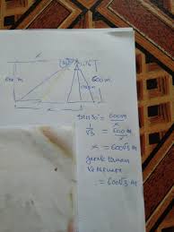 Sudut elevasi adalah sudut yang dibentuk arah horizontal dengan arah pendangan mata pengamat ke arah atas. Budi Melihat Temannya Dari Atas Menara Dengan Sudut Depresi 30 Djt Tinggi Menara 598 3m Dari Brainly Co Id