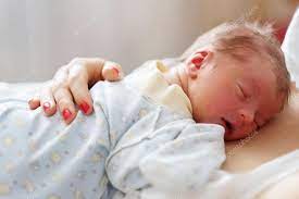 One Day Old Newborn Baby With Mother Stock Photo Image By C Haveseen 91258206