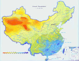 China Climate Map For Annual Average Precipitation In Large Version China Travel Map China Map Map Precipitation