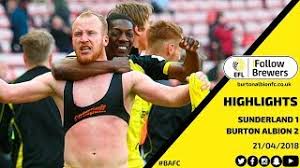 Read full match preview of this league one game. Highlights Sunderland 1 2 Burton Albion Youtube