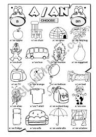 A An 1 2 Worksheet English Grammar English Lessons For Kids English Worksheets For Kids