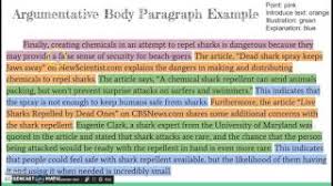 How to start off a paragraph. Body Paragraphs For An Argumentative Essay Youtube