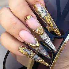 Money Nails Crazy Idea For Really Daring Ladies Luxury Nails Stiletto Nails Trendy Nails
