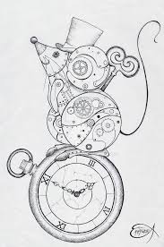 Steampunk Coloring Page Steampunk Clockwork Mouse Wip By Ephygenia Deviantart Com On Deviantart Steampunk Coloring Steampunk Drawing Steampunk Animals