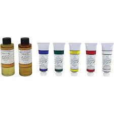 M Graham Tube Oil Paint Basic Color 5 Color Set With Walnut Alkyd And Walnut Oil Medium 1 25 Ounce Grm 11 Set