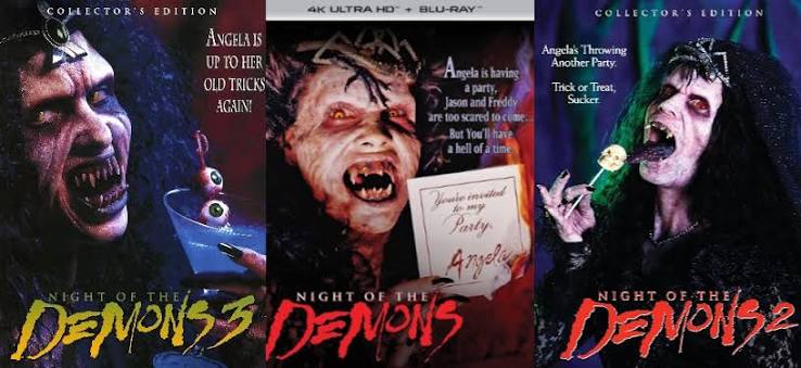 Full Details for Scream Factory's Collector's Edition Releases of NIGHT OF  THE DEMONS (4K UHD / Blu-ray), NIGHT OF THE DEMONS 2 (Blu-ray), and NIGHT  OF THE DEMONS 3 (Blu-ray) - Daily