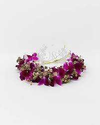 House Of Artisans On Instagram Impress Everyone With This Simple And Beautiful Orchid Veni It S Attract Fresh Flower Jewelry Orchid Jewelry Flower Jewellery
