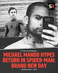 Michael Mando has recently teased his return to the MCU in a new social  post captioned with, "st!ng #spiderman." 🕷️ In the black-and-white image,  we can see Mac Gargan's scorpion tattoo, a