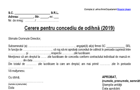 Model cerere concediu de odihna. Cerere Pentru Concediu De OdihnÄƒ Co Dar È™i Pentru Alte Tipuri De Concediu Efectuate In Anul 2019 Model Plus Alte Resurse Cabinetexpert Ro Blog Contabilitate