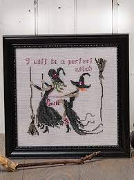 98h x 86w, design size: Counted Cross Stitch Patterns The Perfect Witch Cross Stitch Pattern