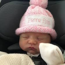 Personalized Knit Baby Beanie: Monogrammed Winter Hat, 12-18 Month