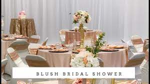 Elegant Bridal Shower Decor Blush And Bling Youtube Bridal Shower Decorations Elegant Bridal Shower Wedding Shower Decorations