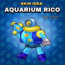 Rico fires a burst of bullets that bounce off walls. New Skin Idea Aquarium Rico Brawlstars