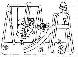 Here's a picture of the local playground for your child to color. Playground Equipment Coloring Sheet For Kids Penguin Coloring Pages Coloring Sheets For Kids Coloring Pictures For Kids