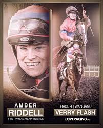 Verry Flash provided an unforgettable moment for 22-year-old jockey Amber  Riddell who recorded her first win as an apprentice jockey 🤩 The daughter  of Group One-winning jockey Jonathan Riddell had previously recorded