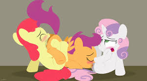 266542 - explicit, artist:dtcx97, apple bloom, scootaloo, sweetie belle,  earth pony, pegasus, pony, unicorn, g4, ahegao, anatomically correct, anus,  blank flank, blushing, cmc threesome, cunnilingus, cutie mark crusaders,  eyes closed, female, filly,