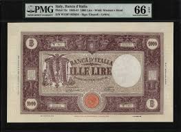 Banknote sudan 100 pounds unc zzgl. Italy San Marino Vatican 1000 Lire 1945 47 Italy Banca D Italia Pmg 66 Epq Gem Unc None Finer St Graded By Pmg With No Other Graded Finer According To Pmg Population Report Ma Shops