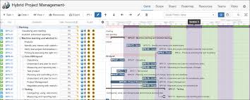 hybrid project management jira gantt chart softwareplant com