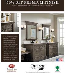 Half Off Premium Finishes By Omega Cabinets Kitchen Cabinets In Bathroom Custom Kitchens Design Bathroom Mirrors Diy