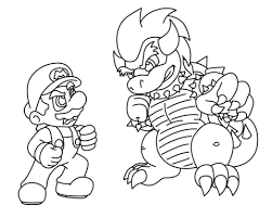 Disegno Di Mario Contro Bowser Da Colorare Disegni Da Colorare E