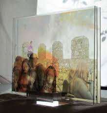 3d Uv Printing On Transparent Acrylic Sheets Spaced And Mounted On Acrylic Block Inspired By 2d Series Music Monuments Of Colla Painting Prints Visual Art