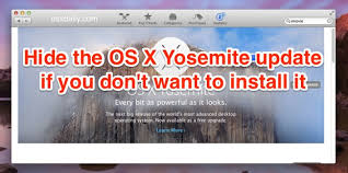 Os x yosemite, named after yosemite national park in california, is the new operating system that apple is releasing for mac. Don T Want To Update Your Mac To Os X Yosemite Hide The Update From The App Store Osxdaily