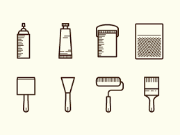 Tools Of The Painter Paint Icon Painting Logo Pictogram Design