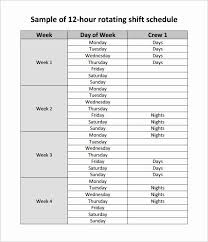 3 crew 12 hour shift schedule. 12 Hour Shift Schedules For 7 Days A Week